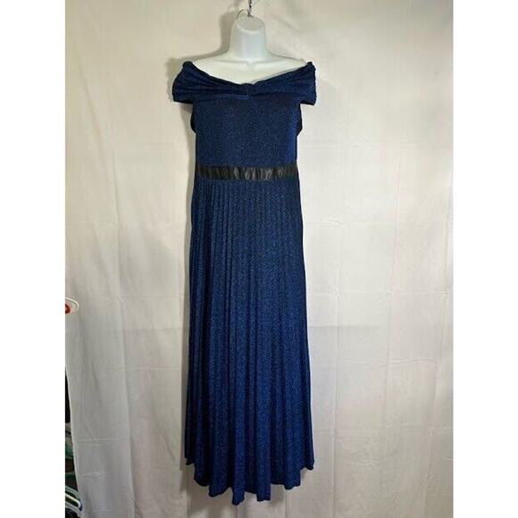 Shein Formal Dress Gown Green Off Shoulder Stretch Slit Size 2x EUC - Picture 1 of 3